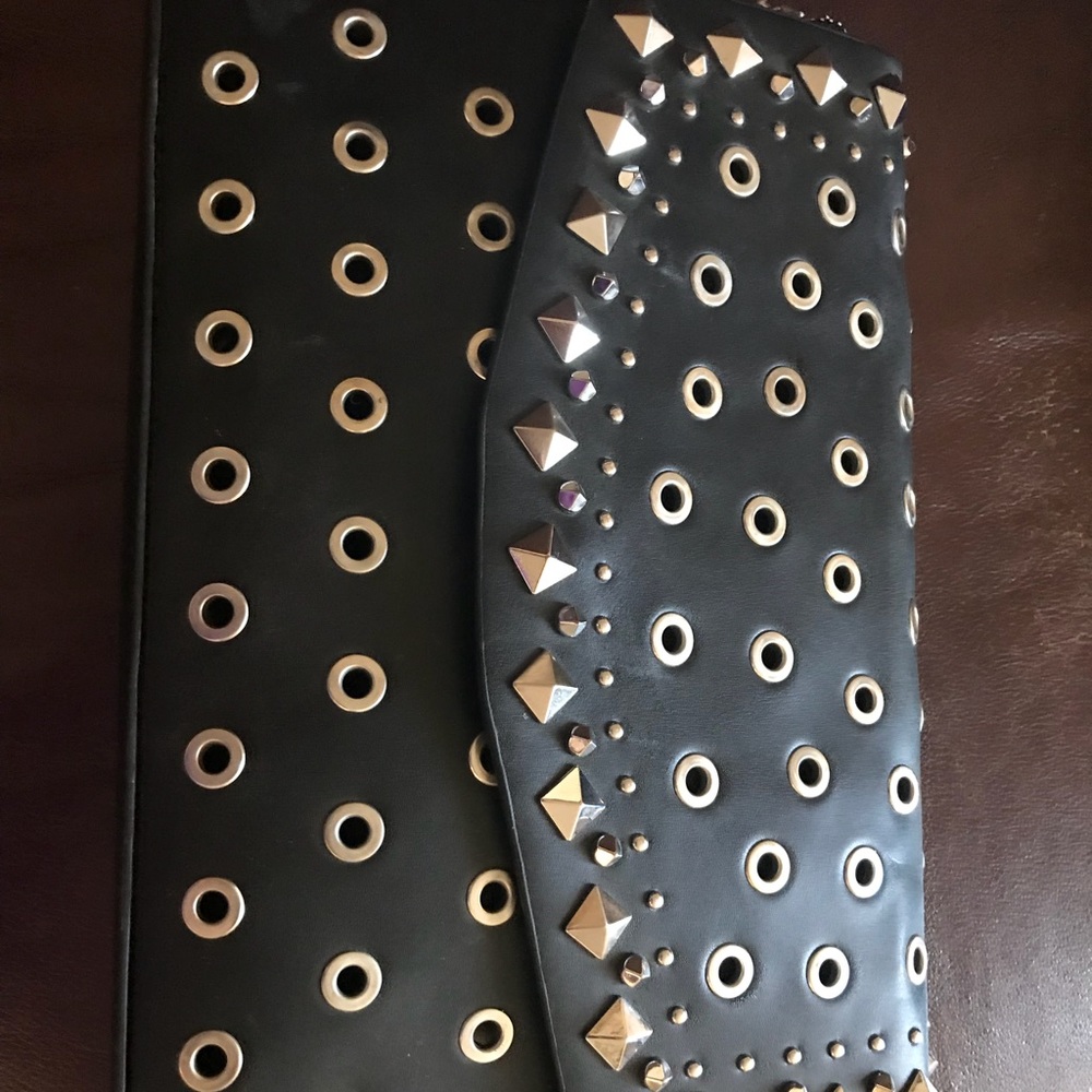 Zara studded purse. May wear as a clutch and strap - Picture 3 of 6